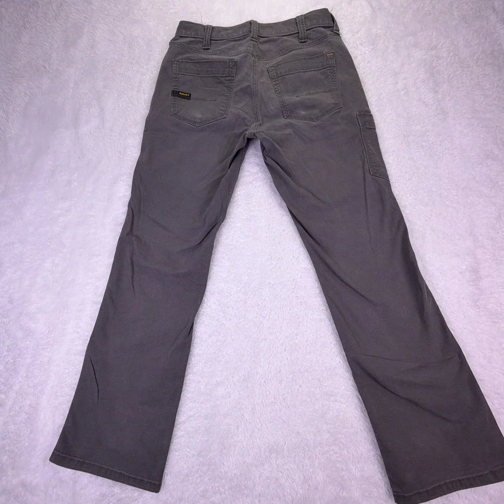 Ariat Rebar M4 Mens 28x30 Bootcut Work Pants Gray (Fits 28x29) - Picture 5 of 5